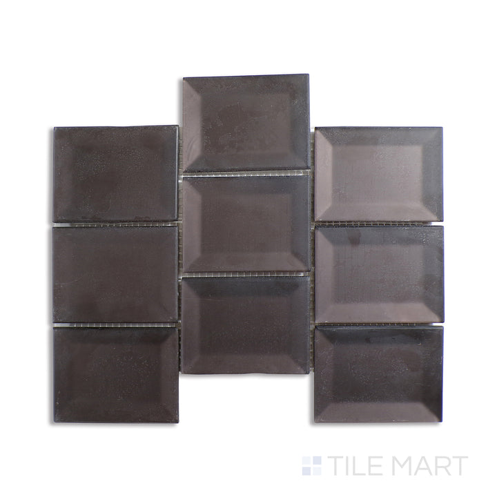 Flat perspective showcasing the PURPLE HAZE PRISM tile, sized 9x12, with a glossy finish that enhances its vivid tint.