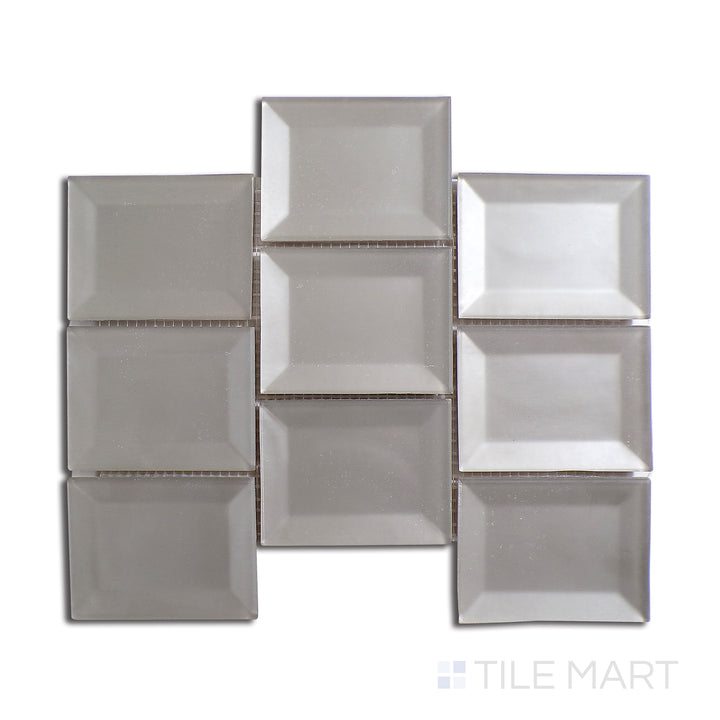 Bird's eye view showcasing the FEELING FRISKY PRISM tile, sized 9x12, with a textured coating that enhances its warm hue.