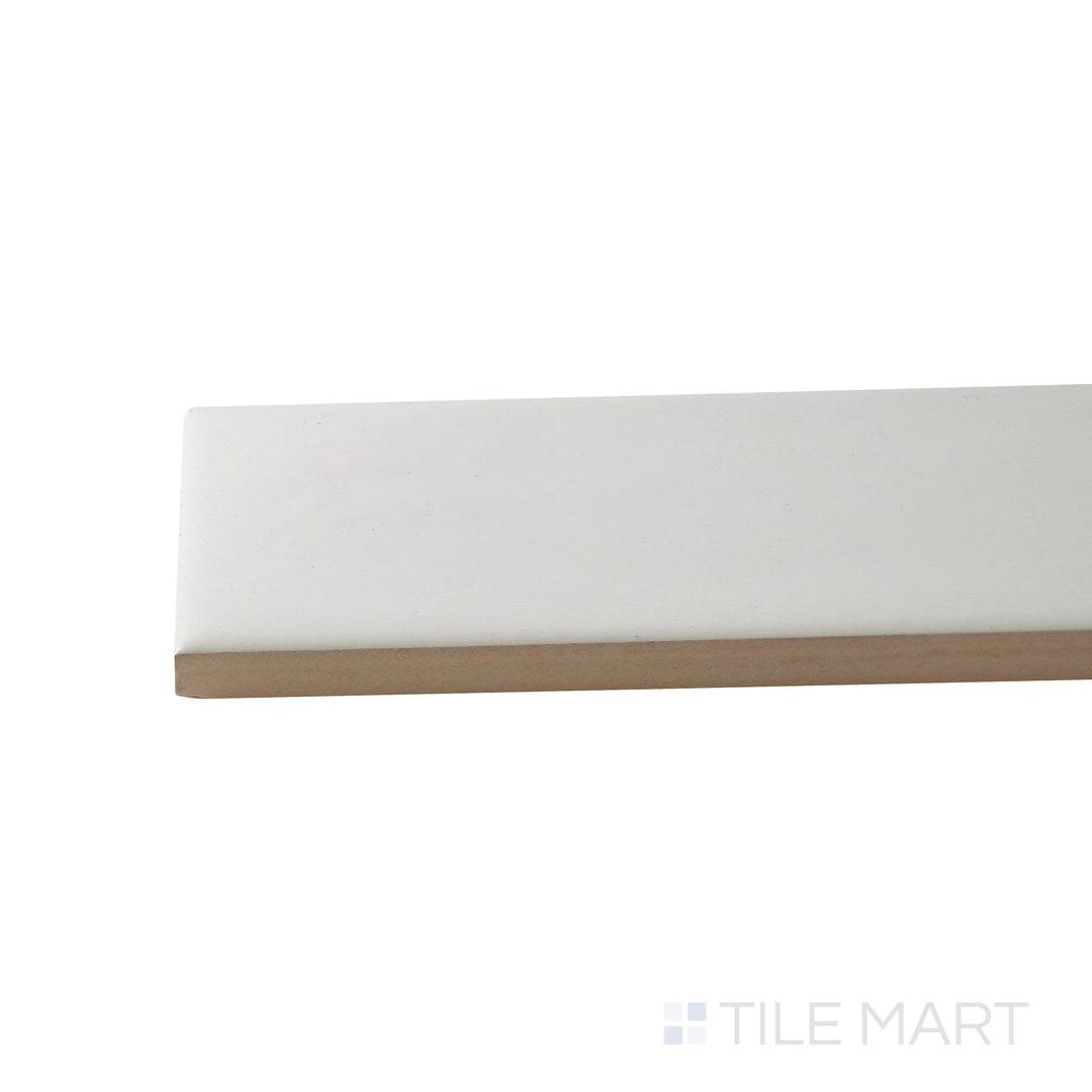 Sharp edge detail of the 3x12 ZEN tile, made from porcelain material.