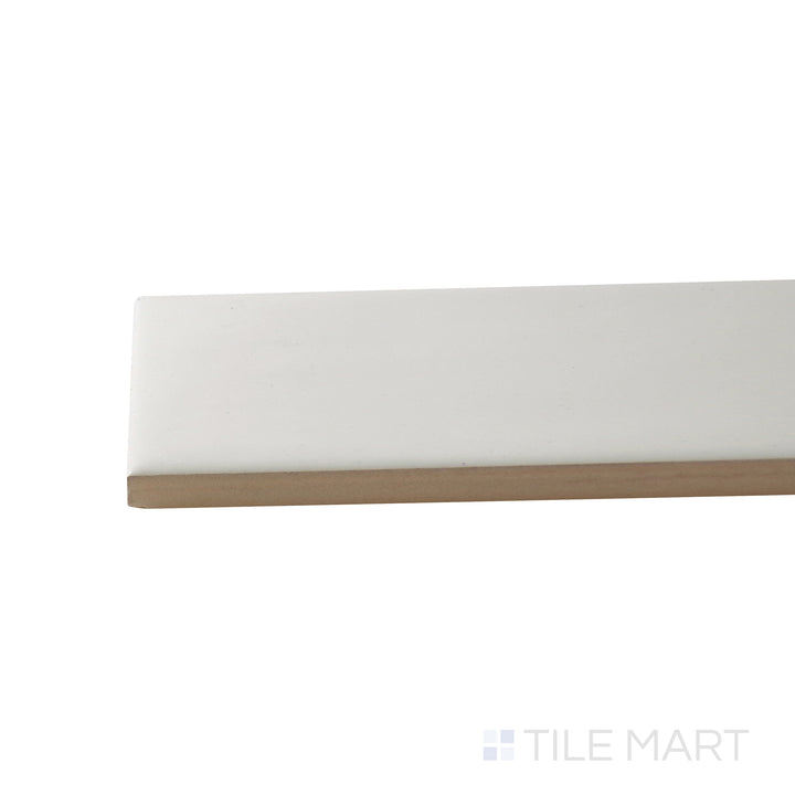 Sharp edge detail of the 3x12 ZEN tile, made from porcelain material.