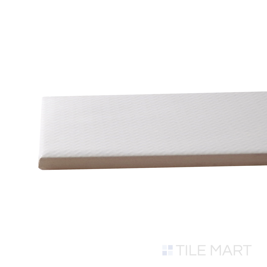 Corner perspective of the 3x12 ZEN tile, made from resilient quartz.