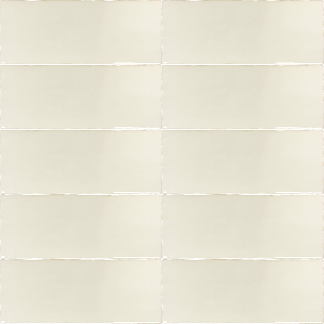 Bird's eye view showcasing the smoke madrid tile, sized 5x14, with a reflective sheen that enhances its rich pigment.