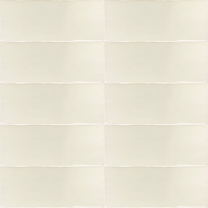 Bird's eye view showcasing the smoke madrid tile, sized 5x14, with a reflective sheen that enhances its rich pigment.