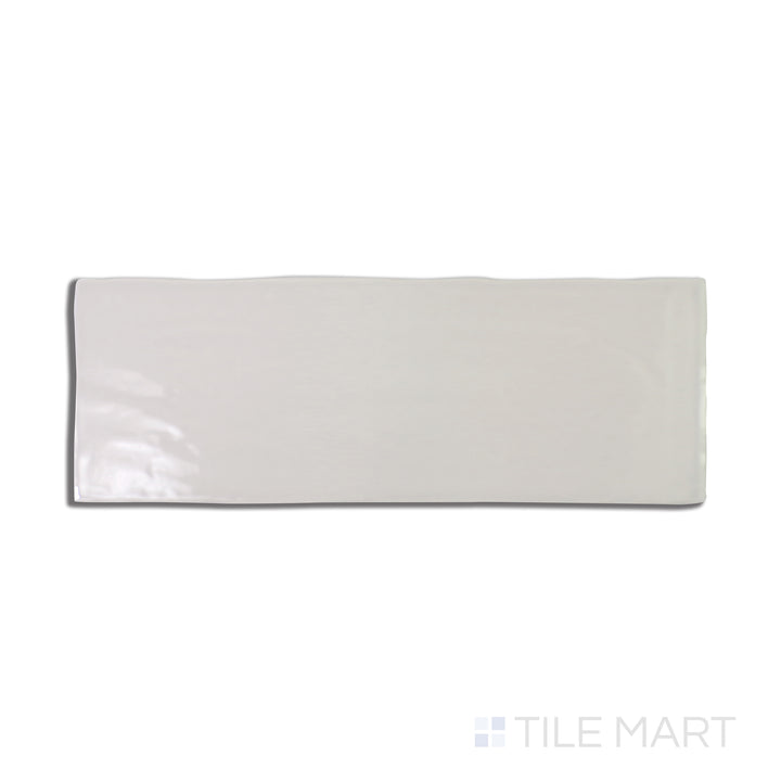 An angled look at the smoke madrid tile, highlighting its textured coating and the boldness of its rich pigment.