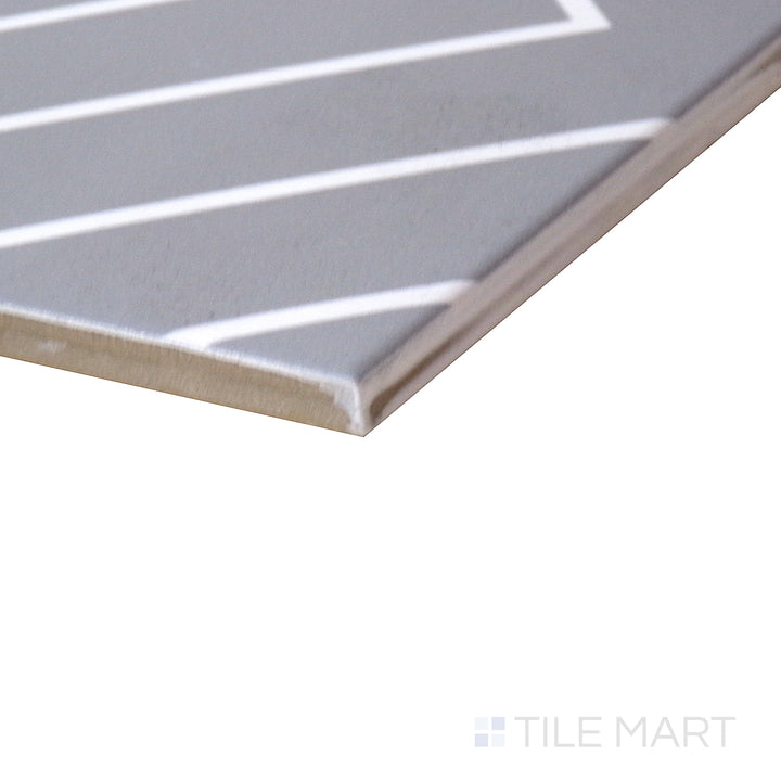 Corner perspective of the 8x8 studio tile, made from porcelain material.