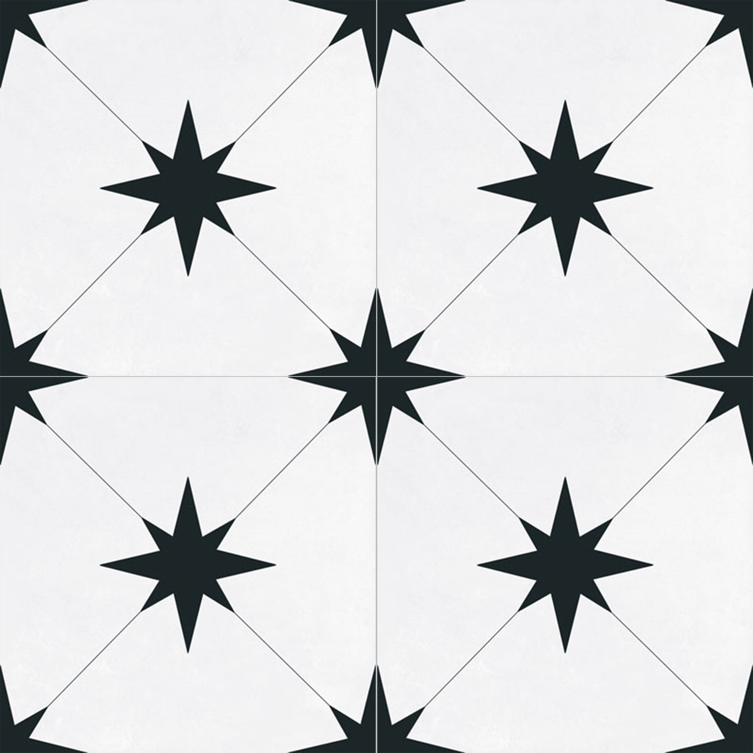 Starburst Porcelain 8.7X8.7 Llevant Black Matte