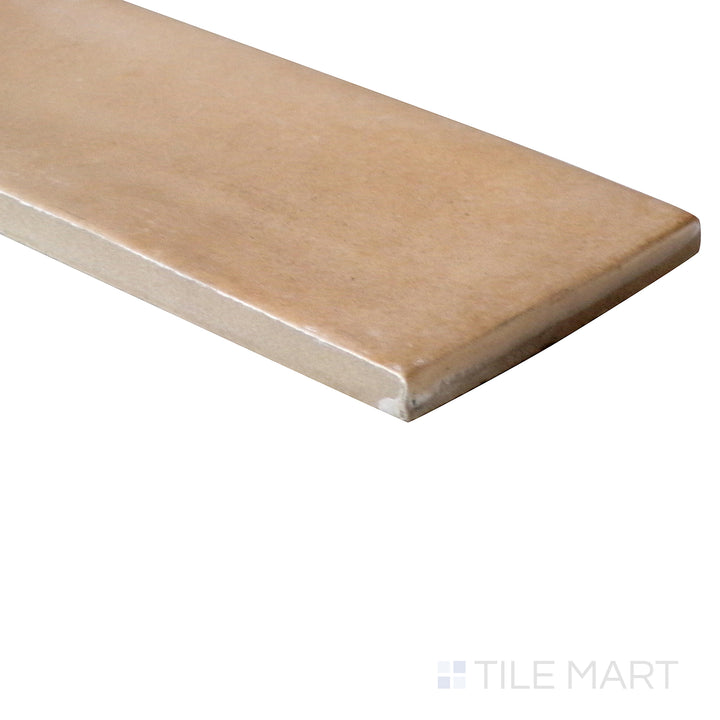 Precise edge of the 2.5x10 clay tile, made from resilient quartz.