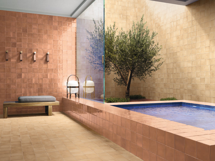A classic brick look with a matte finish, Clay Brick 5x5 porcelain tile delivers warmth and authenticity.