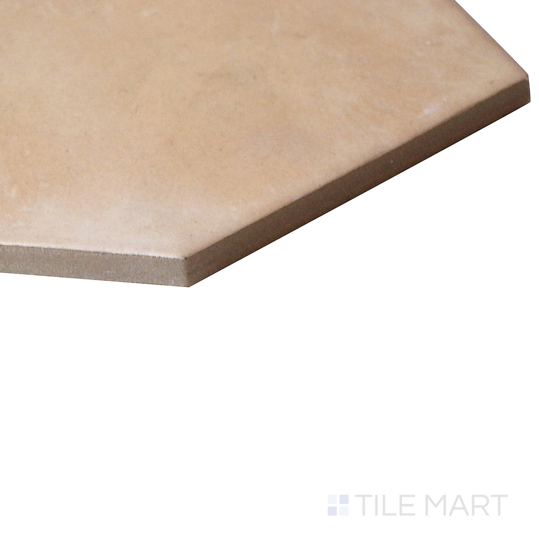 Precise edge of the 7x8 clay tile, made from durable stone.
