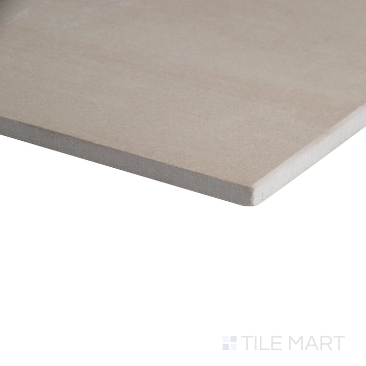 Sharp edge detail of the 11.75x23.5 flow tile, made from crafted ceramic.