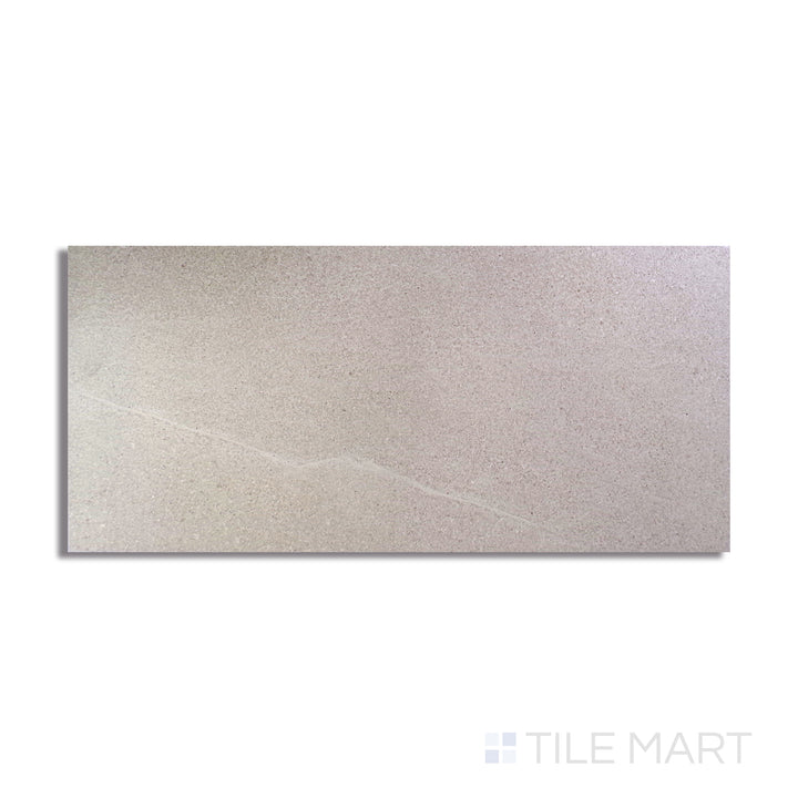 An angled look at the ivory boston tile, highlighting its matte surface and the boldness of its soft undertone.