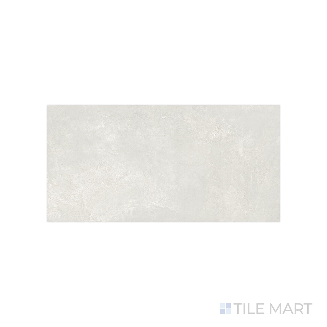 A detailed close-up of Essential White 12X24 Matte Porcelain, showcasing its clean white finish and smooth matte surface for understated elegance.