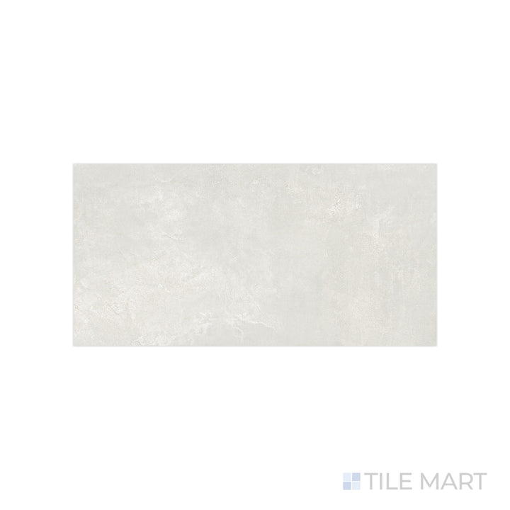 A detailed close-up of Essential White 12X24 Matte Porcelain, showcasing its clean white finish and smooth matte surface for understated elegance.