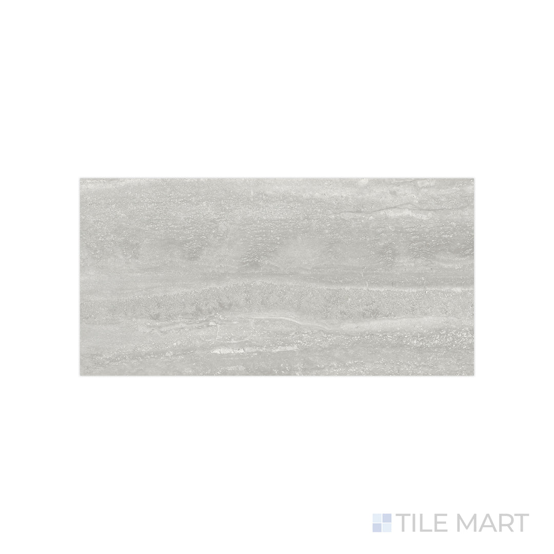 An angled look at the grigio navo tile, highlighting its matte surface and the boldness of its deep shade.