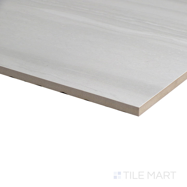 Corner perspective of the 11.75x23.6 demira tile, made from porcelain material.