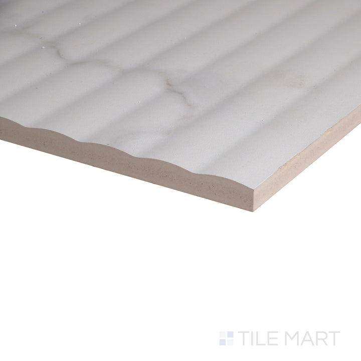 Sharp edge detail of the 11.8x35.4 thomas tile, made from durable stone.