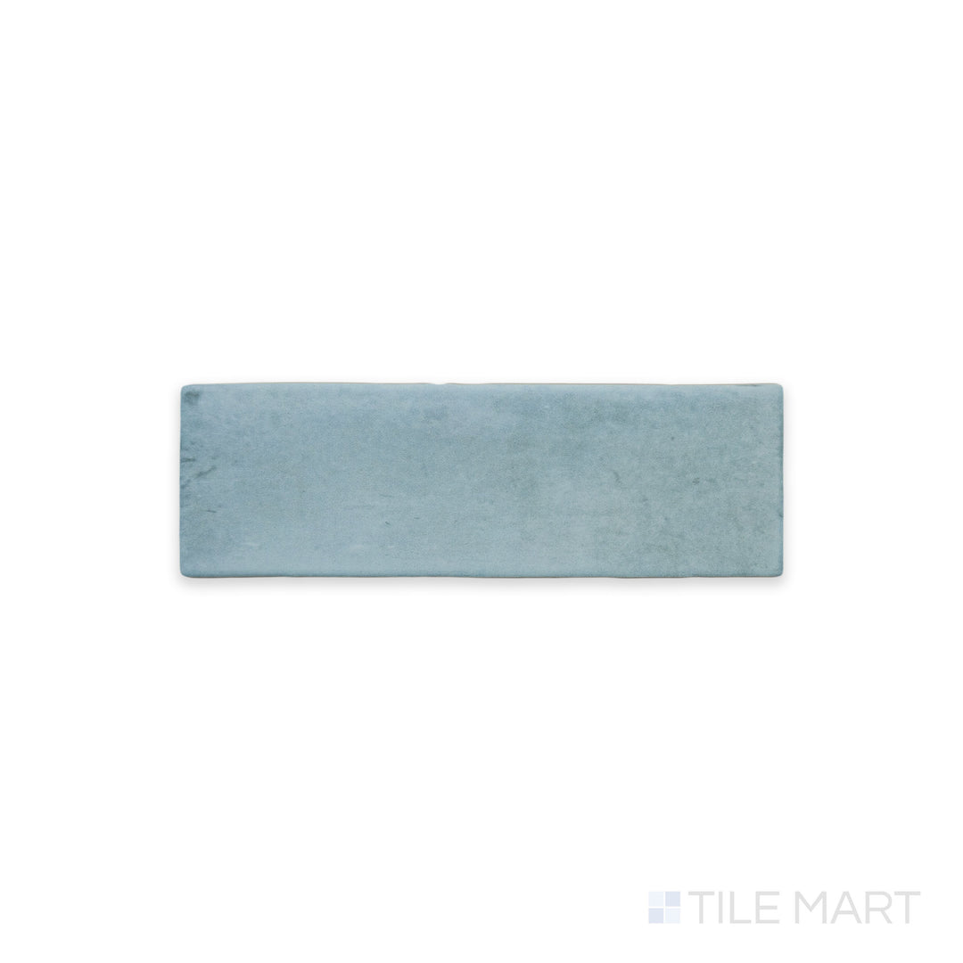 Close-up of Soco Light Blue 2X6 Matte Porcelain, highlighting its delicate pastel blue shade with a subtle matte finish.