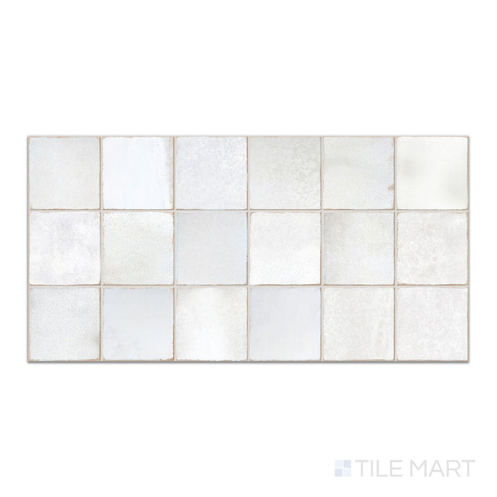 Decoris Amaris Clay White 13X25 Glossy Porcelain Tile