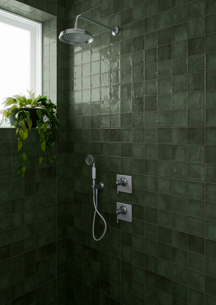 Decoris Amaris Forest Green 13X25 Glossy Porcelain Tile