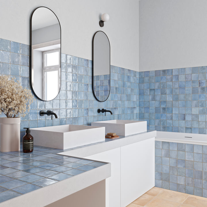 Decoris Amaris Light Blue 13X25 Glossy Porcelain Tile