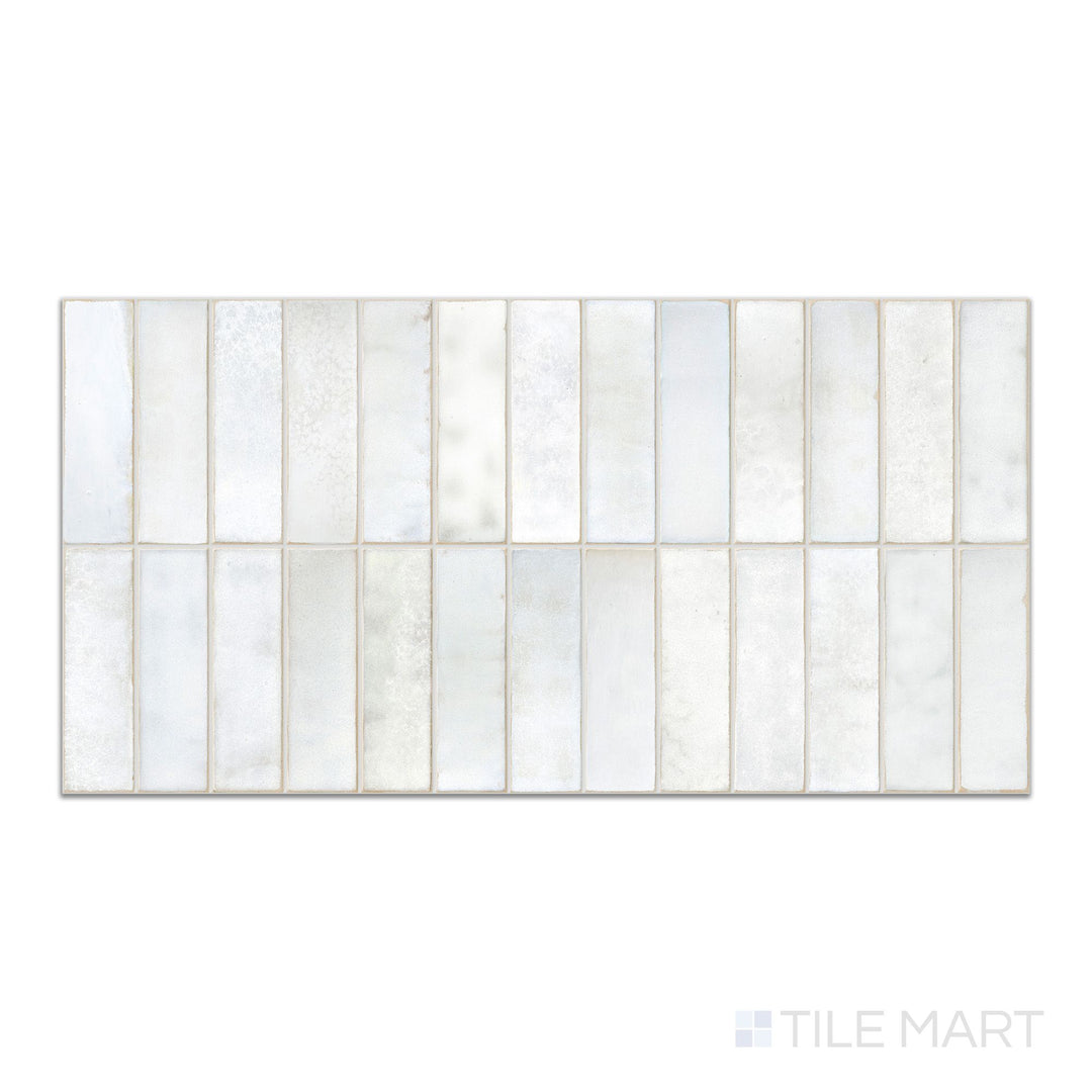 Decoris Artis Clay White 13X25 Glossy Porcelain Tile