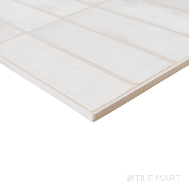 Decoris Artis Clay White 13X25 Glossy Porcelain Tile