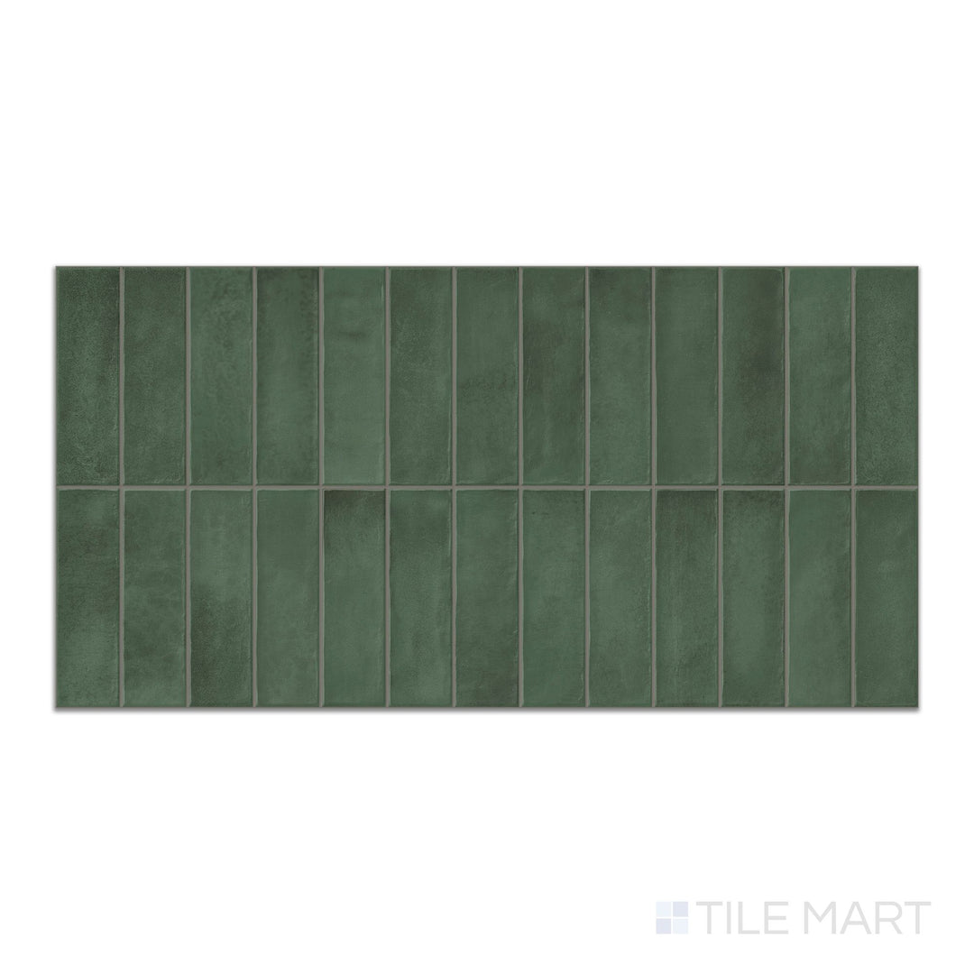 Decoris Artis Forest Green 13X25 Glossy Porcelain Tile