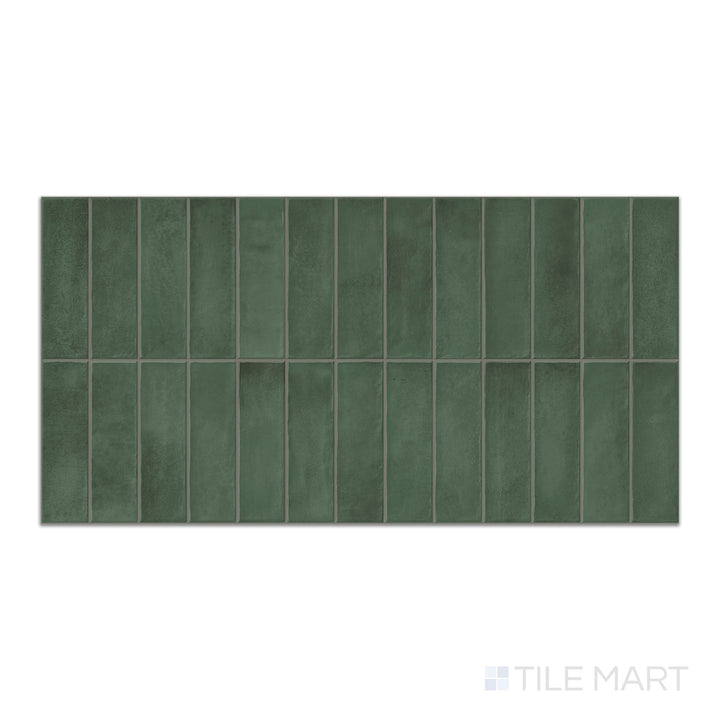 Decoris Artis Forest Green 13X25 Glossy Porcelain Tile