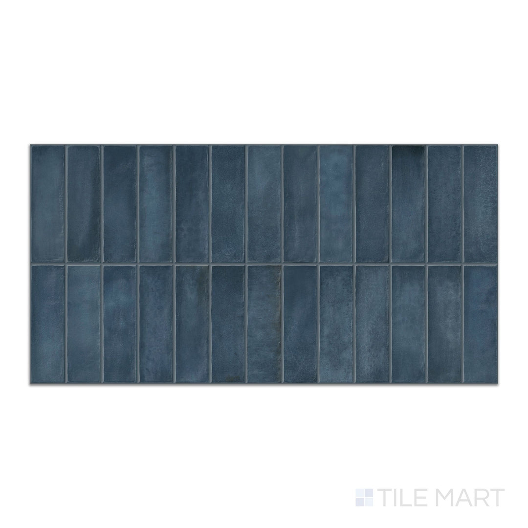 Decoris Artis Navy Blue 13X25 Glossy Porcelain Tile