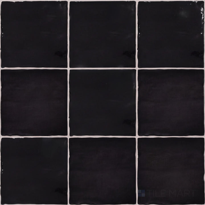 Balance Negro 5X5 Glossy Ceramic Subway Tile
