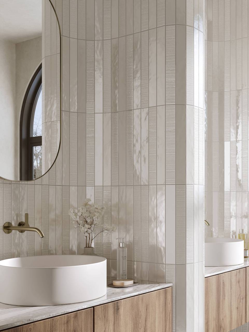 Muir Off White 2X17 Glossy Ceramic Subway Tile