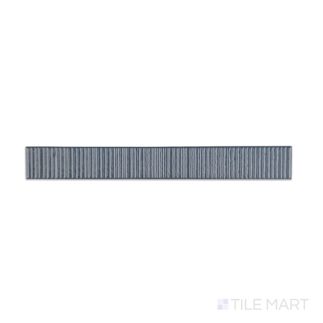 Muir Light Blue Deco 2X17 Glossy Ceramic Tile