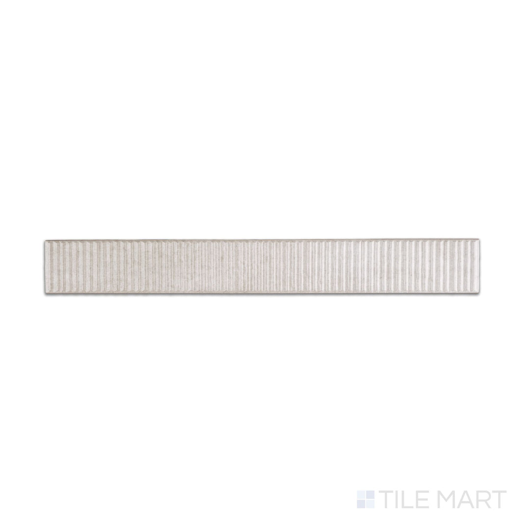 Muir Off White Deco 2X17 Glossy Ceramic Tile