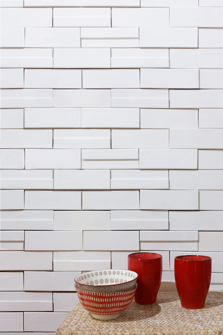 Casablanca Cloud 2X6 Glossy Ceramic Subway Extruded Tile
