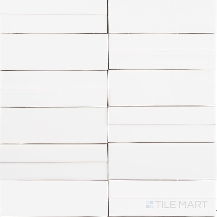 Casablanca Cloud 2X6 Glossy Ceramic Subway Extruded Tile