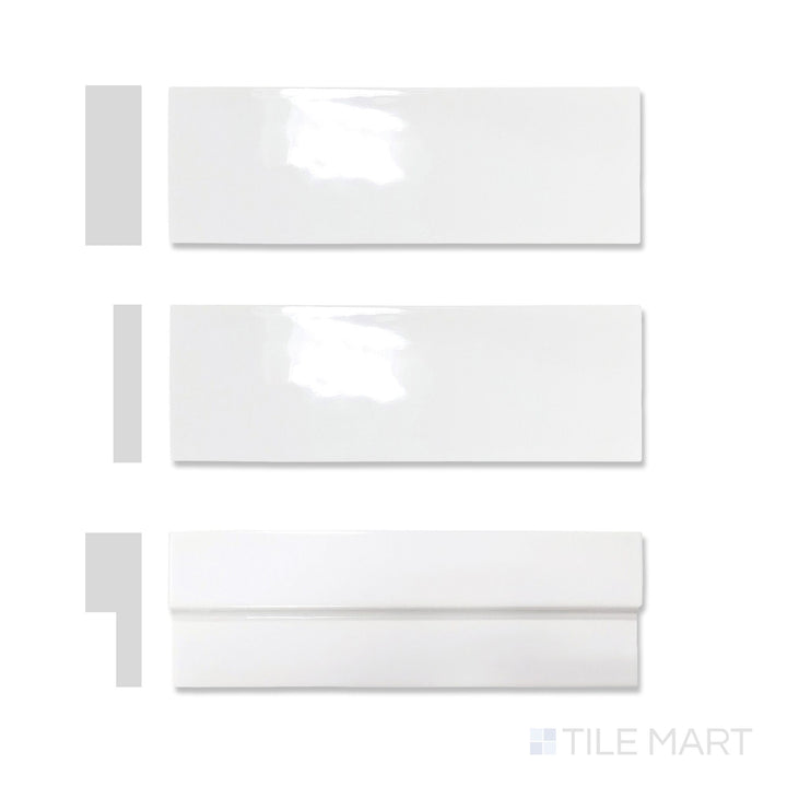 Casablanca Cloud 2X6 Glossy Ceramic Subway Extruded Tile