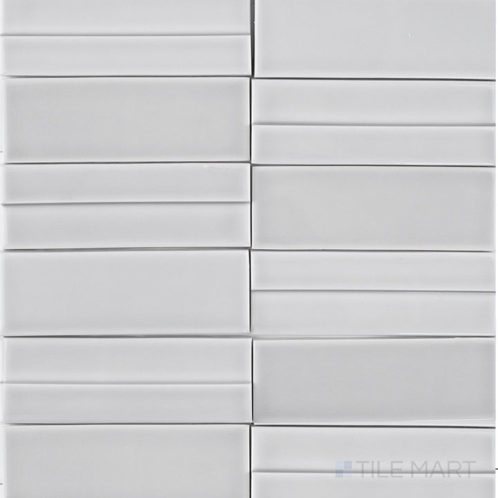 Casablanca Pearl Gray 2X6 Glossy Ceramic Subway Extruded Tile