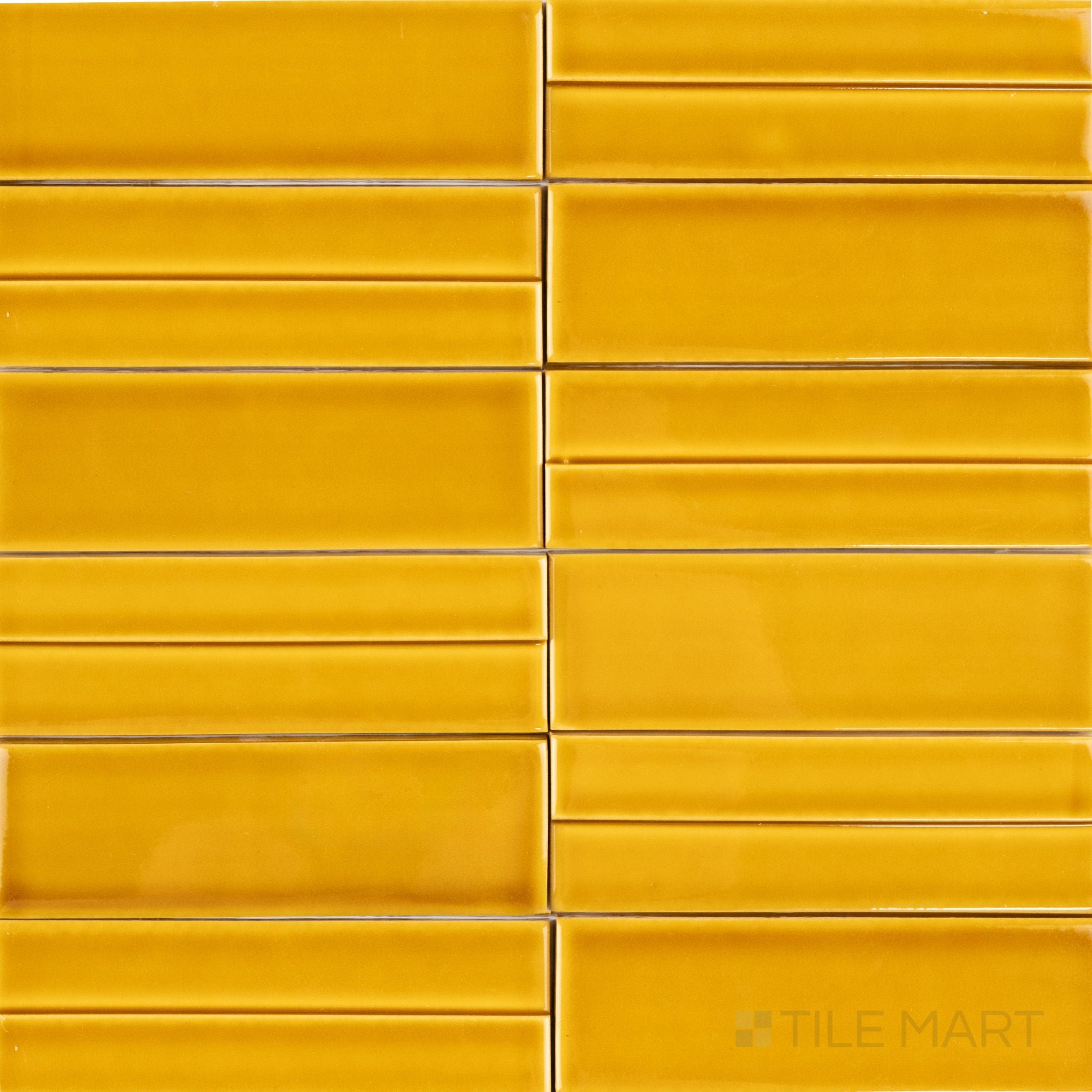 Casablanca Saffron 2X6 Glossy Ceramic Subway Extruded Tile | Tilemart