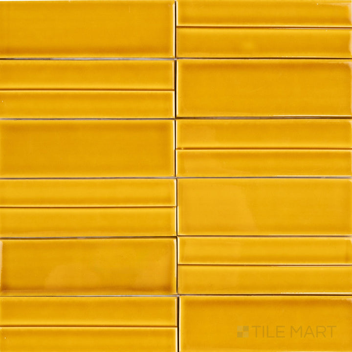 Casablanca Saffron 2X6 Glossy Ceramic Subway Extruded Tile