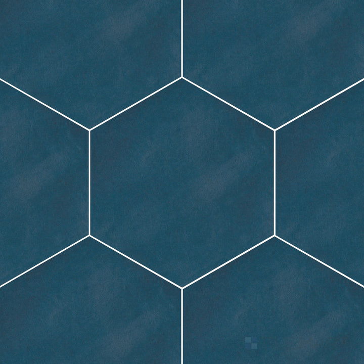 Casablanca Ocean Blue 5.5X6 Hexagon Matte Porcelain Rectified Tile