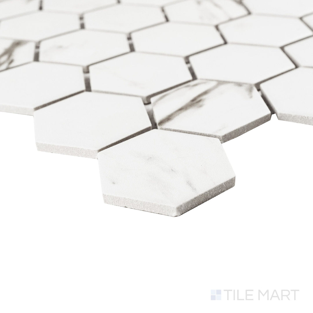 Classics Carrara 2" Hexagon Matte Porcelain Mosaic