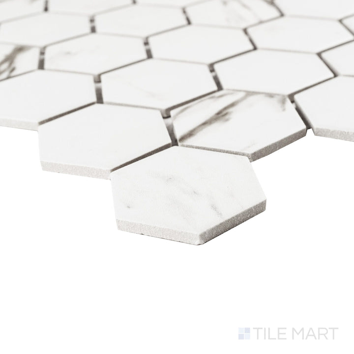 Classics Carrara 2" Hexagon Matte Porcelain Mosaic