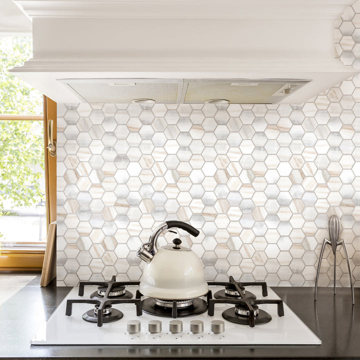 Classics Venetian Gray 2" Hexagon Matte Porcelain Mosaic