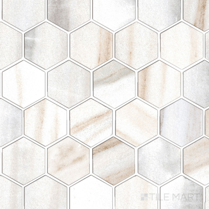 Classics Venetian Gray 2" Hexagon Matte Porcelain Mosaic