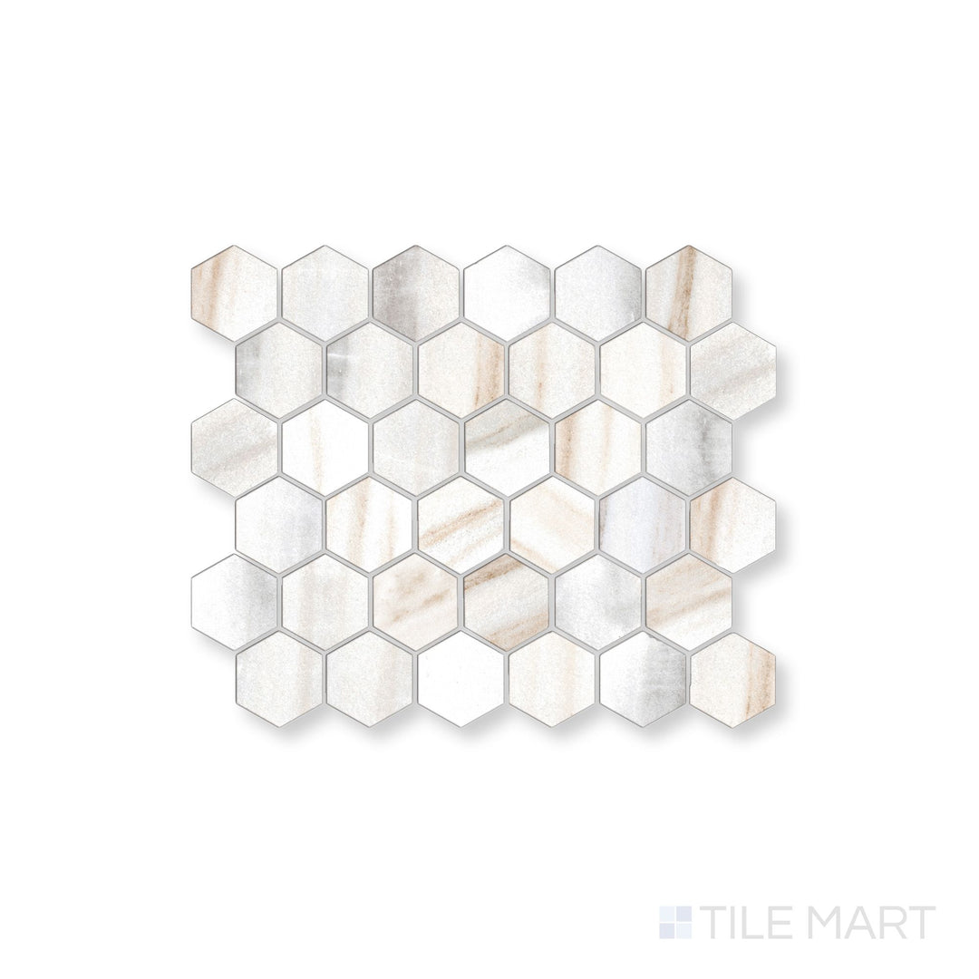 Classics Venetian Gray 2" Hexagon Matte Porcelain Mosaic