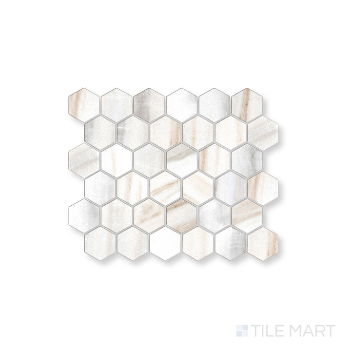 Classics Venetian Gray 2" Hexagon Matte Porcelain Mosaic