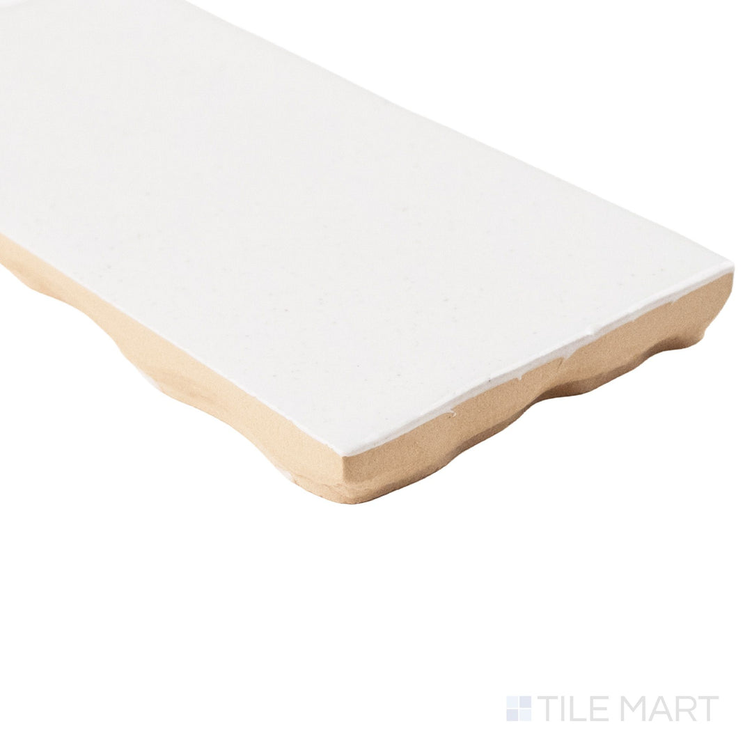 Marrakesh Sahara White 2.5X8 Semi Gloss Ceramic Subway Tile