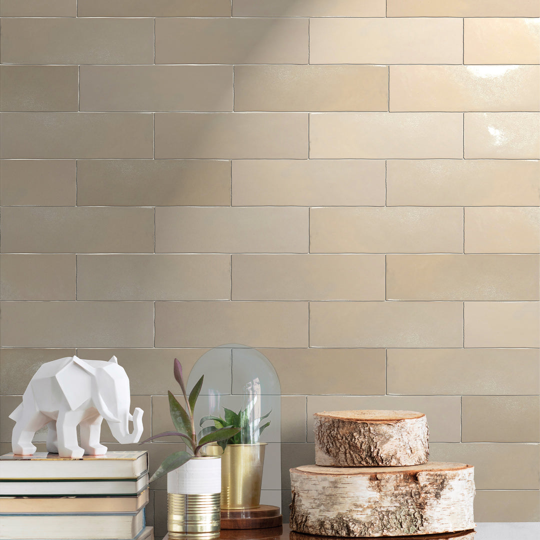 Marrakesh Tantan Beige 2.5X8 Semi Gloss Ceramic Subway Tile