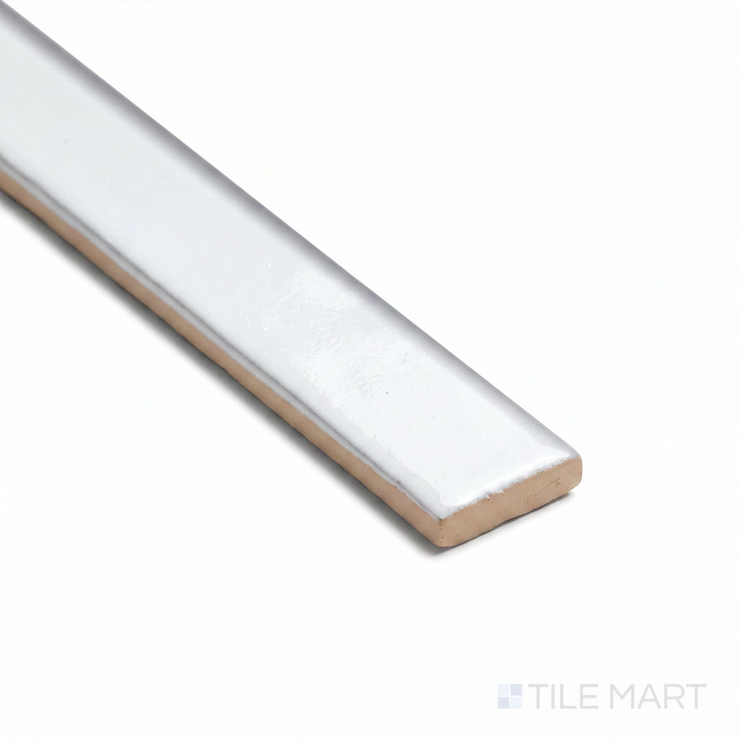 Marrakesh Sahara White 1X8 Semi Gloss Ceramic Bullnose