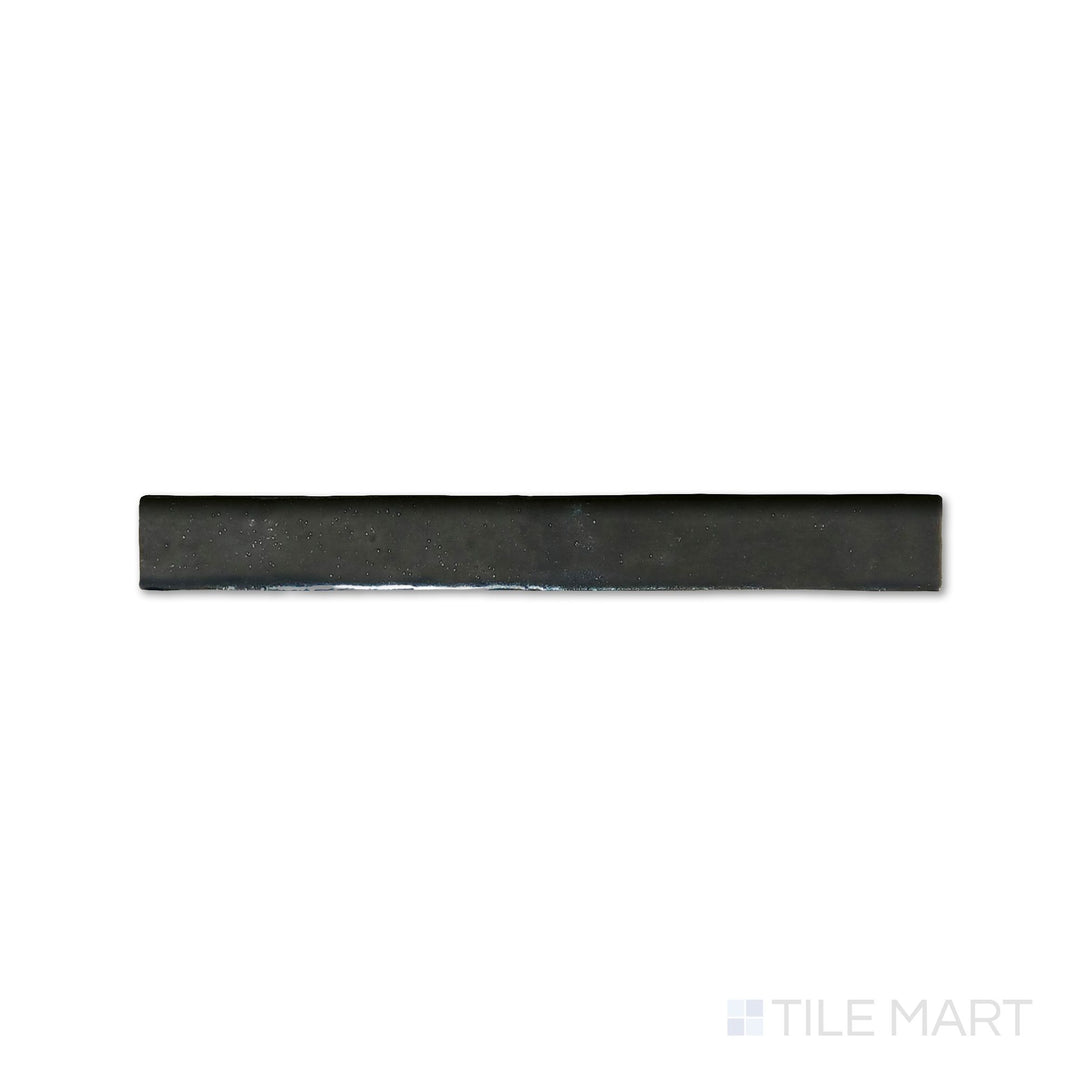 Marrakesh Berber Black 1X8 Semi Gloss Ceramic Bullnose